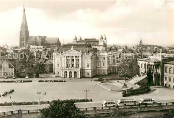 Schwerin Mecklenburg Staatstheater Staatl Museum und Dom