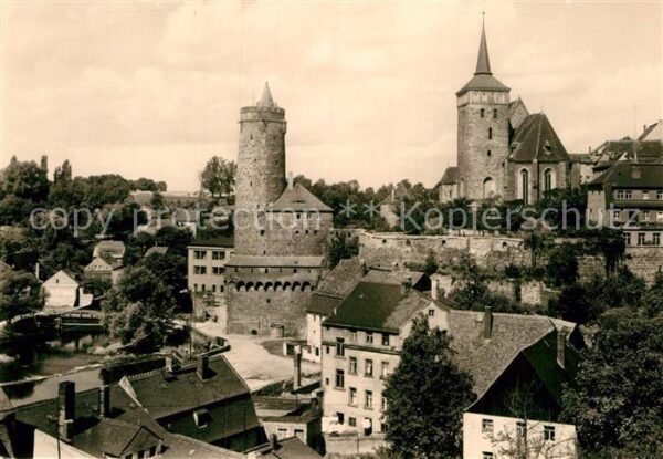 Bautzen Alte Wasserkunst an der Spree mit Micha