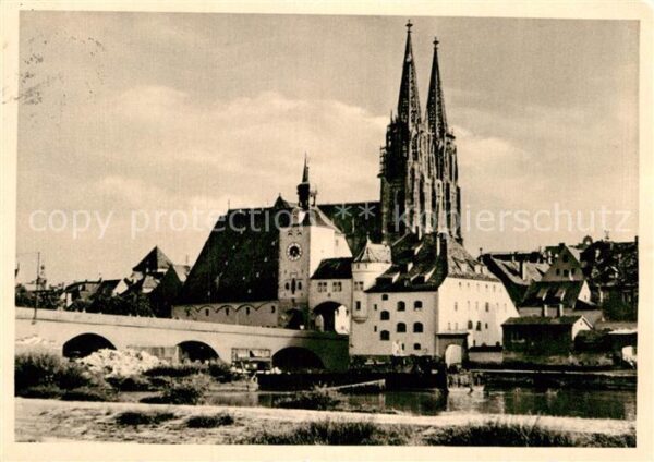 Regensburg Steinerne Brücke und Dom