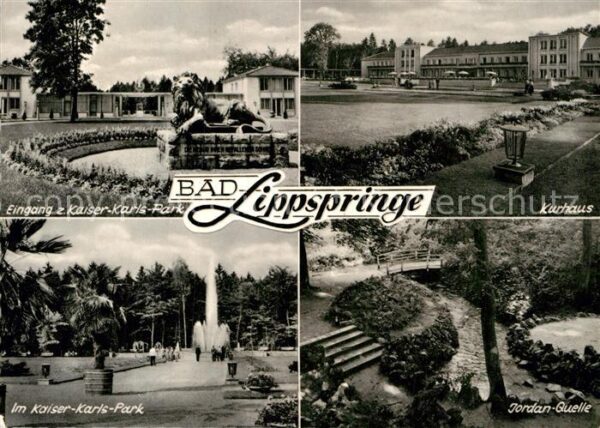 Bad Lippspringe Kaiser Karls Park Kurhaus Fontäne Jorda