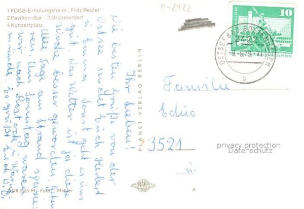 Boltenhagen Ostseebad FDGB Erholungsheim Fritz Reuter Pavillo – Bild 2
