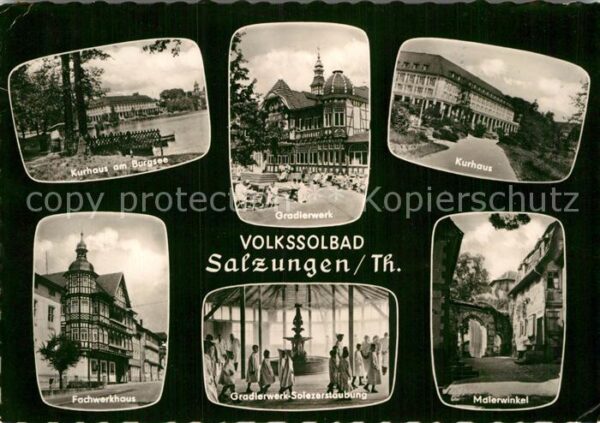 Bad Salzungen Kurhaus am Burgsee Gradierwerk Kurhaus