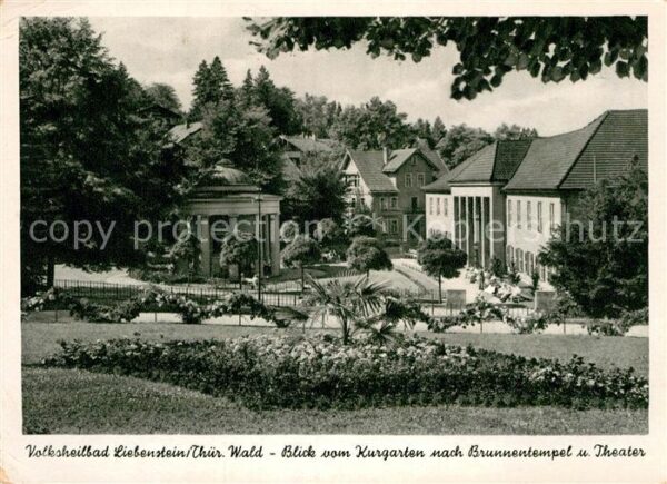 Bad Liebenstein Blick vom Kurgarten zum Brunnentempel u