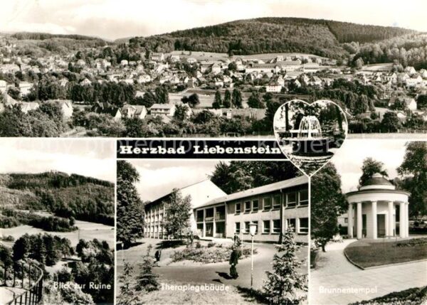 Bad Liebenstein Panorama Blick zur Ruine Therapiegebäud
