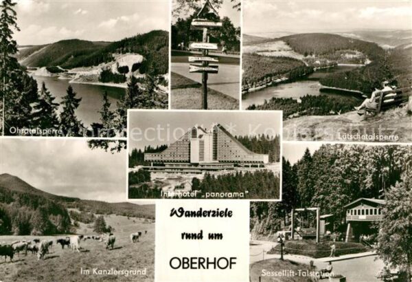 Oberhof Thueringen Ohratalsperre Wegweiser Lütschetalsperr
