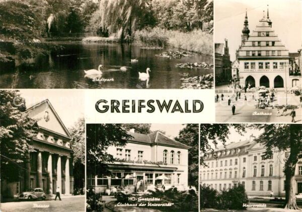 Greifswald Stadtpark Rathaus Theater HOG Clubhaus