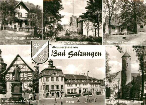 Bad Salzungen Waldgaststätte Grundhof Ruine Frankenst