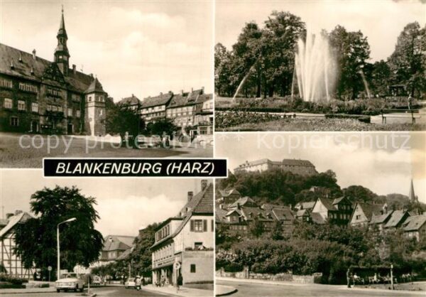 Blankenburg Harz Markt mit Rathaus Mauerstrasse Thiepark