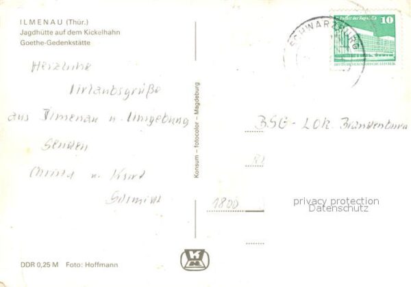 Ilmenau Thueringen Jagdhütte auf dem Kickelhahn Goethe Ged – Bild 2