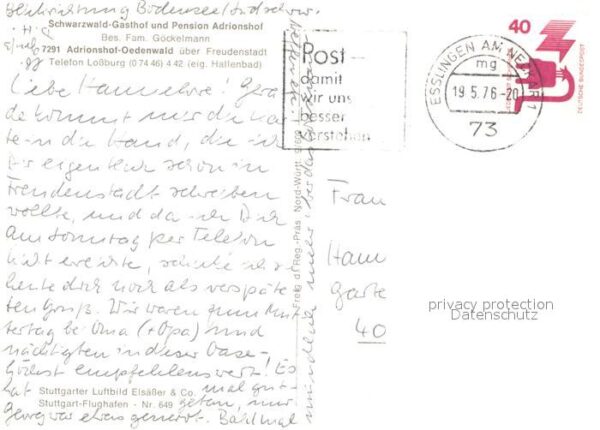 Oedenwald Schwarzwald Gasthof Adrionshof Fliegera – Bild 2