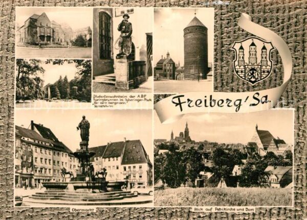 Freiberg Sachsen Studentenwohnheim der ABF Springbrunnen