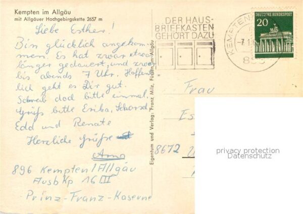 Kempten Allgaeu mit Allgäuer Hochgebirgskette – Bild 2