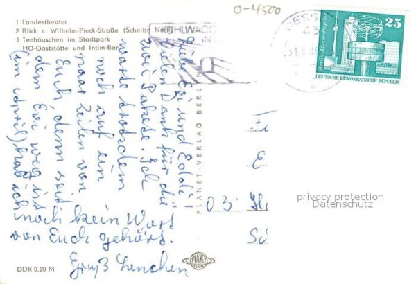 Dessau-Rosslau Landestheater Wilhelm Pieck Strasse Tee – Bild 2