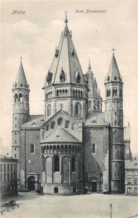Mainz Rhein Dom Nordansicht