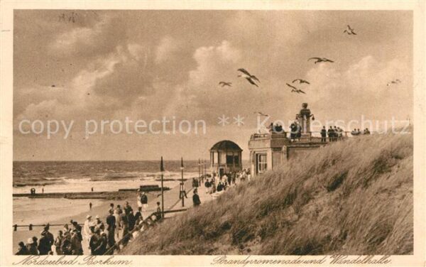 Borkum Strandpromenade und Wandelhalle