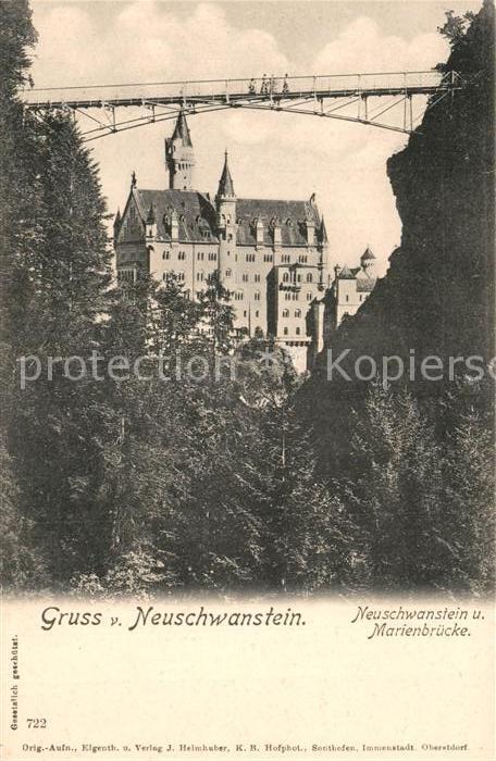 Hohenschwangau Schloss Neuschwanstein und Marienbrücke