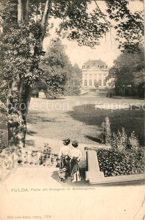 Fulda Partie mit Orangerie im Schlossgarten