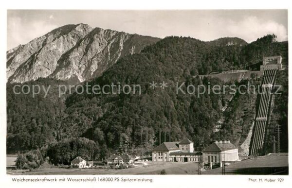 Walchensee Kraftwerk mit Wasserschloss