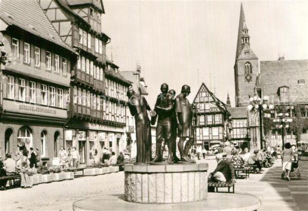Quedlinburg Marktplatz mit Münzenberger Musikanten