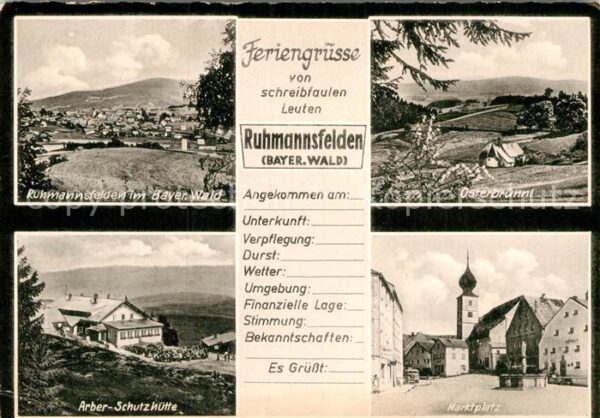 Ruhmannsfelden Panorama Osterbrünnl Arber Schutzhütte
