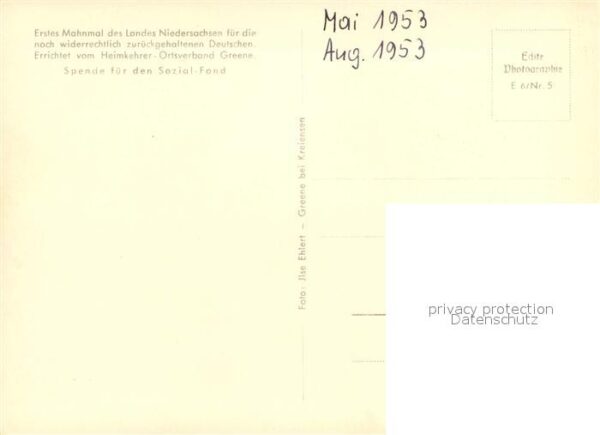 Greene Kreiensen Mahnmal Burg Greene – Bild 2