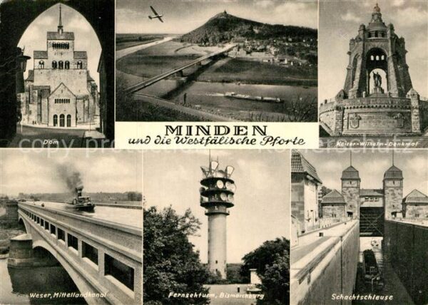 Minden Westfalen Dom Kaiser Wilhelm Denkmal Weser Mittel