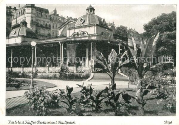 Karlsbad Eger Kaffee Restaurant Stadtpark