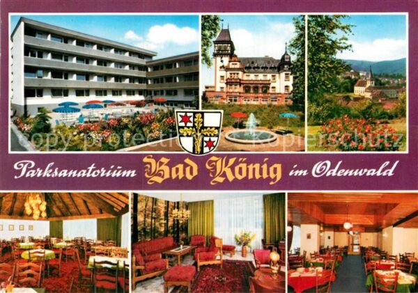 Bad Koenig Odenwald Parksanatorium Brunnen Park Speisesaal