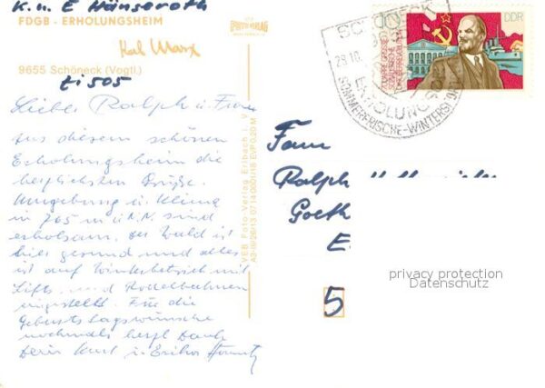 Schoeneck Vogtland FDGB Erholungsheim Karl Marx – Bild 2