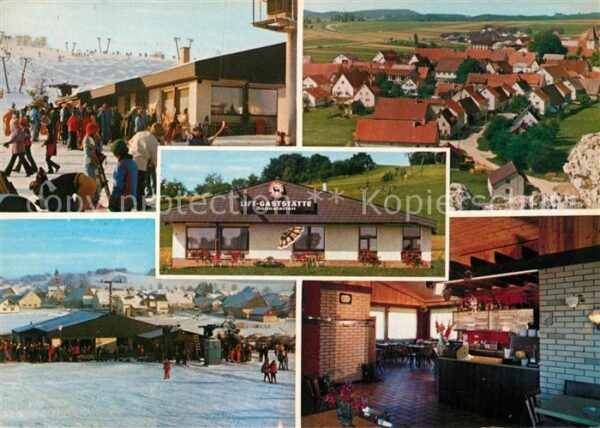 Donnstetten Lift Gaststätte Gastraum Terrasse Panor