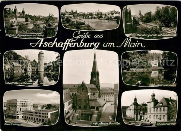 Aschaffenburg Main Schloss vom Pompejanum Würzburger Str m