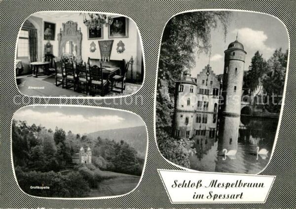Spessart Region Schloss Mespelbrunn Ahnensaal Gruftkape