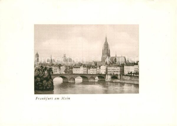 Frankfurt Main Mainbrücke Kirche
