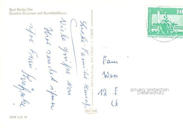Bad Berka Goethe Brunnen mit Kurmittelhaus – Bild 2