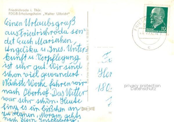 Friedrichroda FDGB Erholungsheim Walter Ulbricht – Bild 2