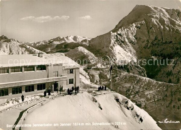 Jenner Berchtesgaden Berggaststätte Jennerbahn mit Schneibst