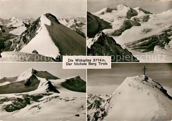 Oetztal Tirol Die Wildspitze mit Gipfelkreuz