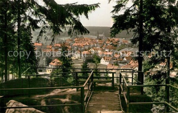 Bischofsgruen Blick vom Hügelfelsen