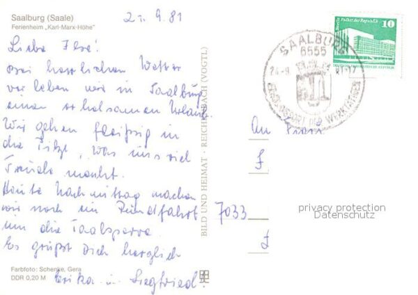 Saalburg Saale Ferienheim Karl Marx-Höhe – Bild 2