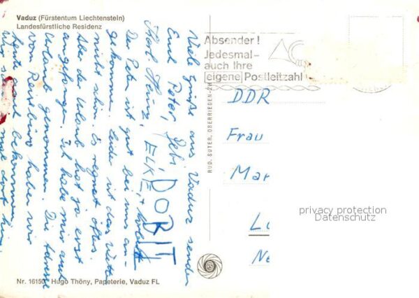Vaduz Landfürstliche Residenz Kühe Ortspartie – Bild 2