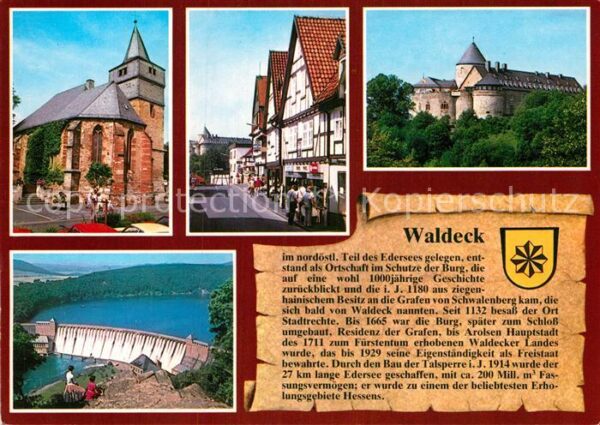 Waldeck Edersee Schloßstrasse Schloß-Waldeck Staumauer