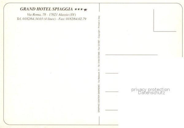 ALASSIO Savona Liguria IT Grand-Hotel Strand Fliegeraufnahme – Bild 2