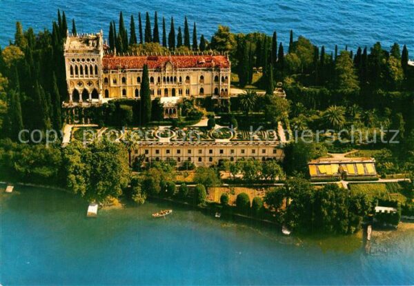 Gardasee Lago di Garda Fliegeraufnahme Gardainsel