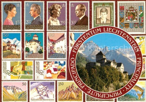 Liechtenstein  Fürstentum Briefmarken Schloss Vaduz