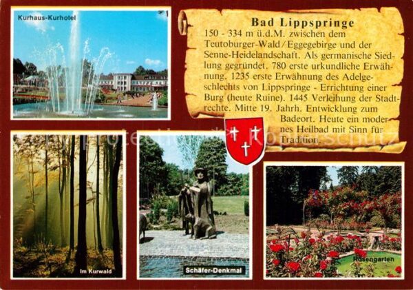 Bad Lippspringe Kurhaus Kurhotel Kurwald Schäfer-Denkma