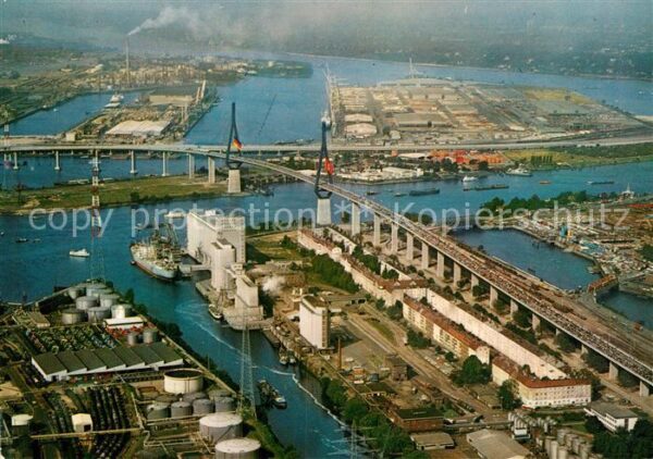 Hamburg Fliegeraufnahme Köhlbrandbrücke