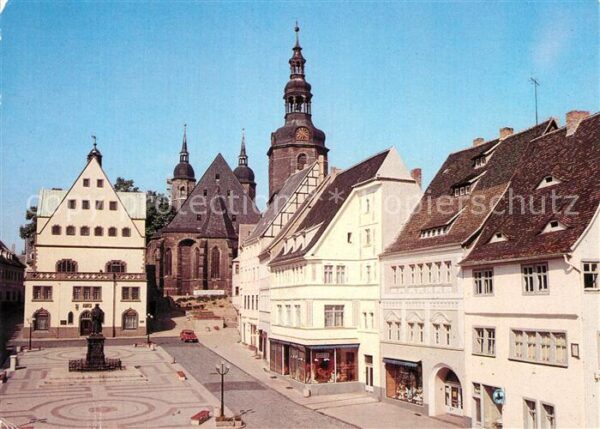 Eisleben Lutherstadt Markt Lutherdenkmal Andreas