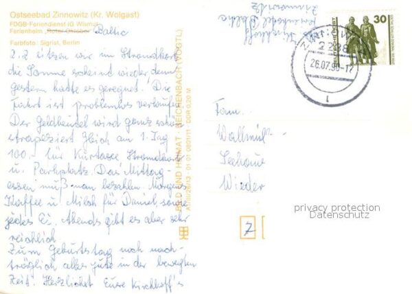 Zinnowitz Ostseebad FDGB Feriendienst IG Wismut Ferienheim – Bild 2