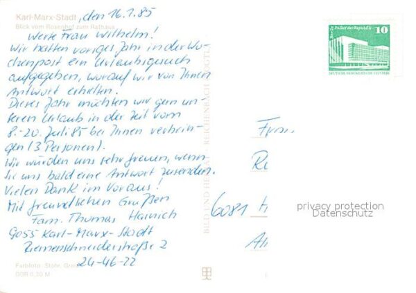 Karl-Marx-Stadt Rathaus Rosenhof – Bild 2