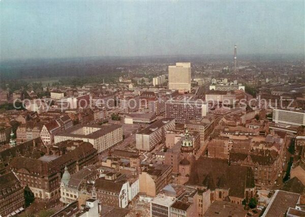Leipzig Fliegeraufnahme Messestadt